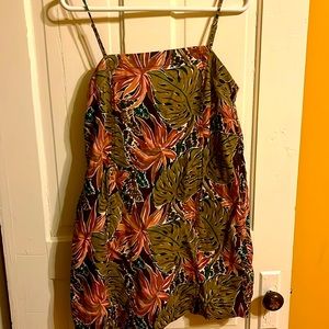 Green and Pink Floral Dress